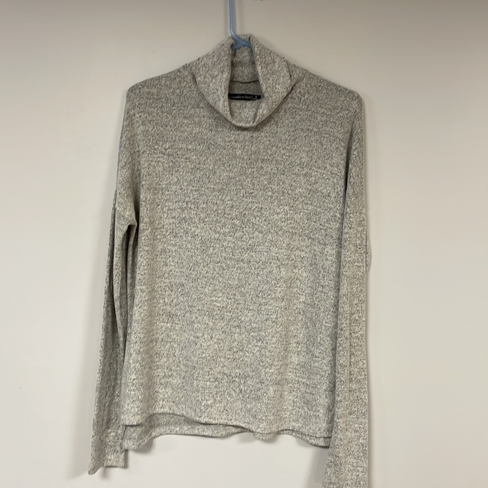 Abercrombie & Fitch Oversized light weight Gray Turtleneck, S, sweater/top